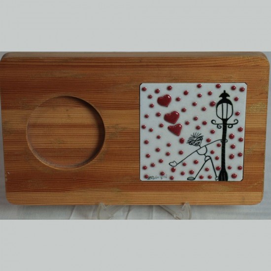 10*10 CM'LİK KARO ÇİNİ BISKUVI 20' CM LİK AHŞAP KAHVE SUNUM TEPSISI 10*10 CM'LİK KARO ÇİNİ BISKUVI 20' CM LİK AHŞAP KAHVE SUNUM TEPSISI